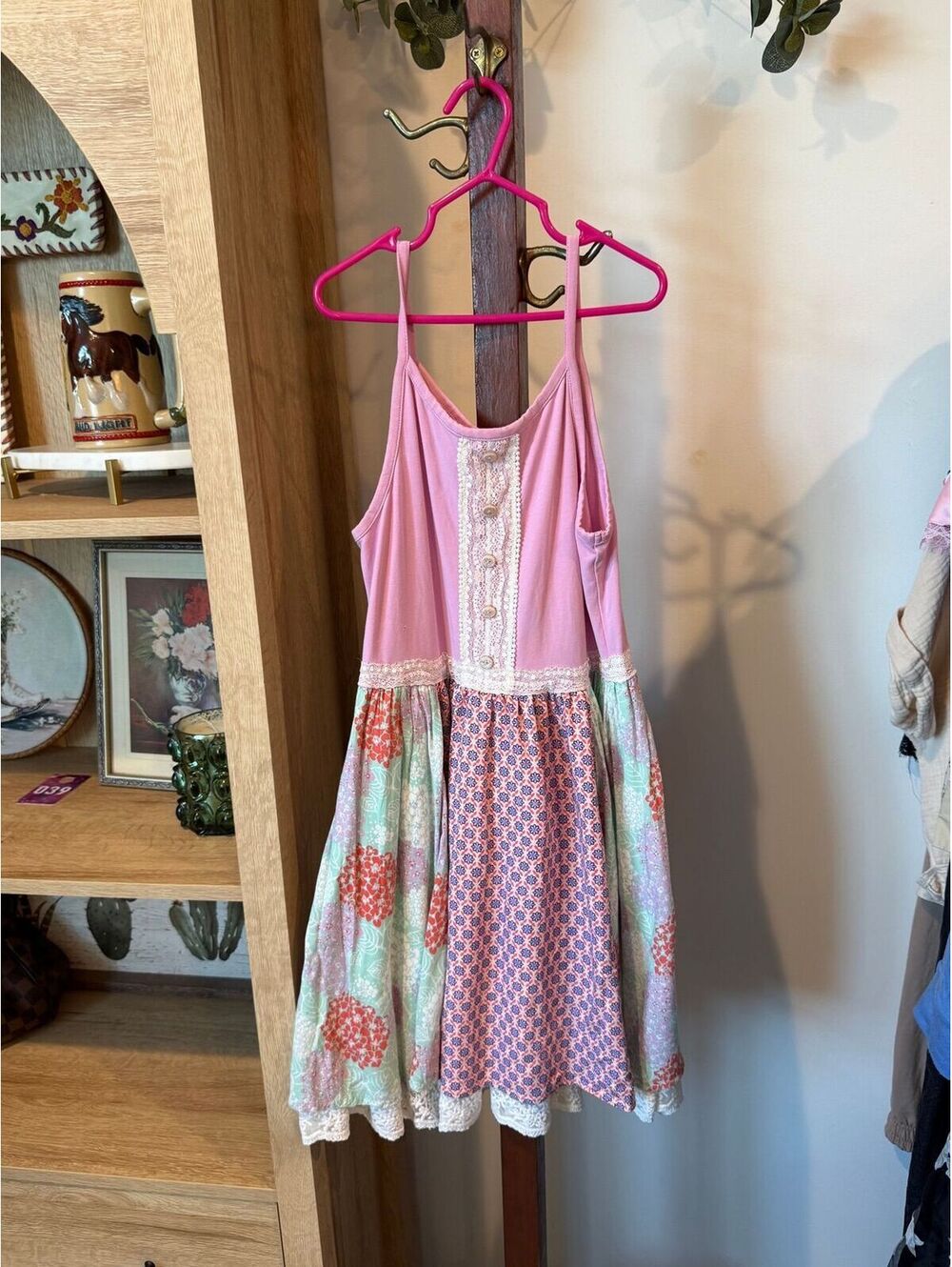 Matilda Jane 425 Girls Dress w/ Lace Trim Size 12